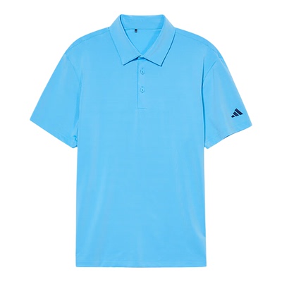 Adidas/阿迪达斯正品新款男蓝色柔软简约短袖Polo衫IS7348