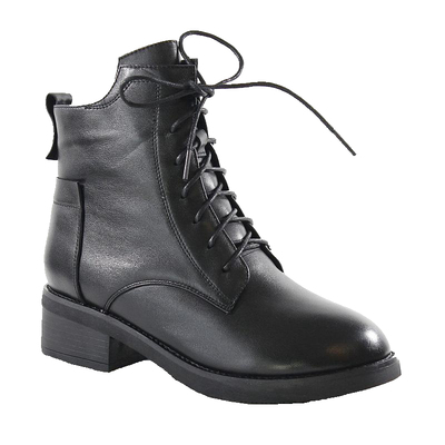 中跟粗跟英伦短靴加绒保暖