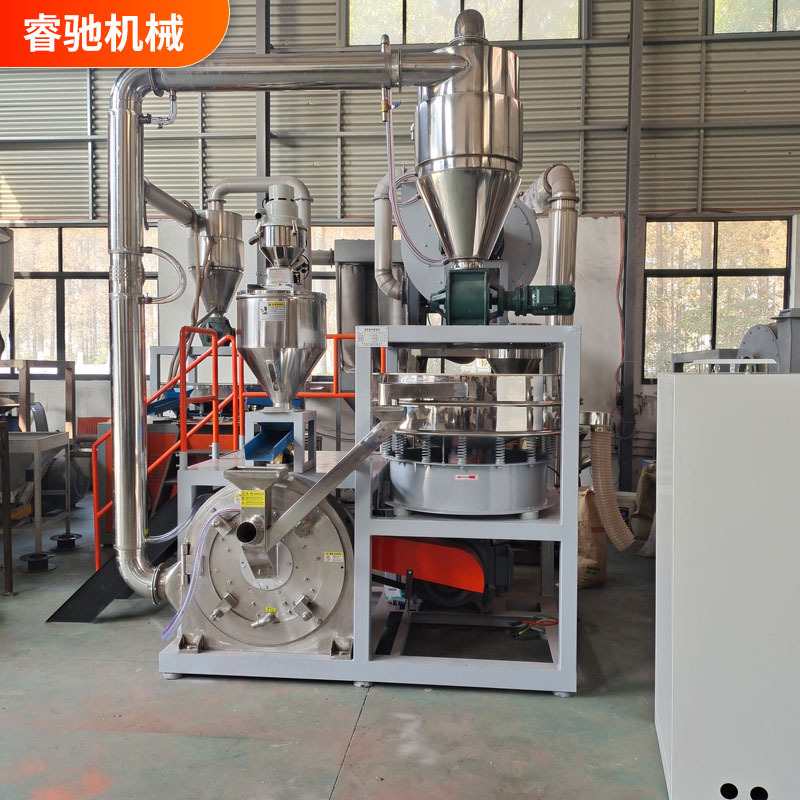 600型PE塑料磨盘磨粉机 PVC塑胶物料自动研磨机 回收料高速磨粉机