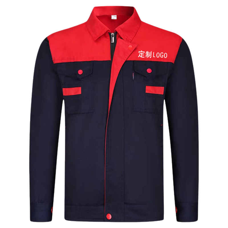 工作服翻领涤卡男装耐磨定制logo