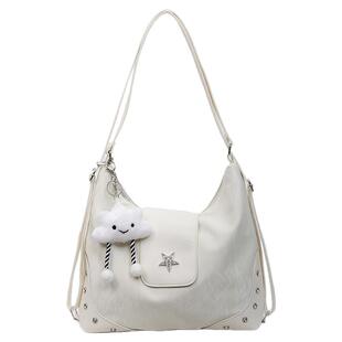 休闲大容量包包女2026新款时尚通勤双肩后背包多用百搭单肩托特包