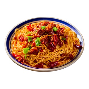 四川特产宜宾燃面带调料包姜鸭辣鸡口蘑面含碱面条花生碎油辣椒酱