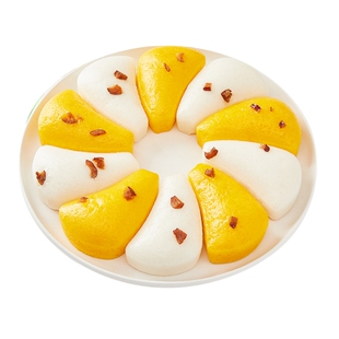 安井双色糕280g南瓜红枣特色发糕儿童早餐酒店点心饭店宴席食材