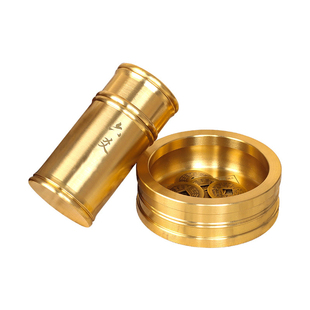 易经起卦工具摇卦黄铜金钱卦爻卦三枚铜钱六摇卦六枚卦筒抽签签筒