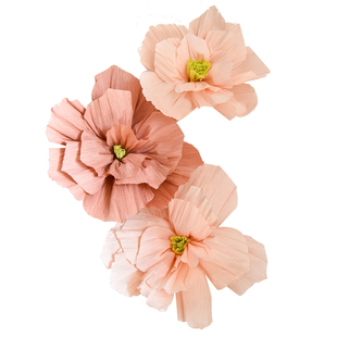 订婚婚房褶皱花装饰新房结婚婚礼墙面假花背景墙仿真纸花布置用品