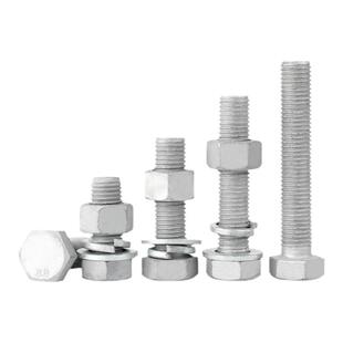 8.8级热镀锌外六角螺栓套装高强度铁塔热浸锌螺丝螺母组合M8-M36
