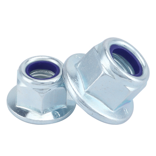 镀锌8级GB6183六角带垫法兰面尼龙锁紧防滑止滑防松螺帽自锁螺母