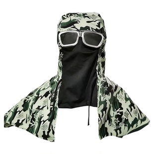 掰玉米专用帽子收玉米地披风帽防刮脸神器干农活收棒子披肩帽透气