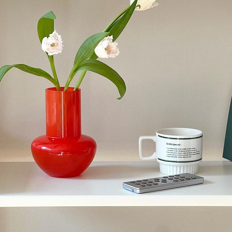 中古摆件中古日历中古玻璃复古简约装饰客厅现代摆件卧室酒店花瓶