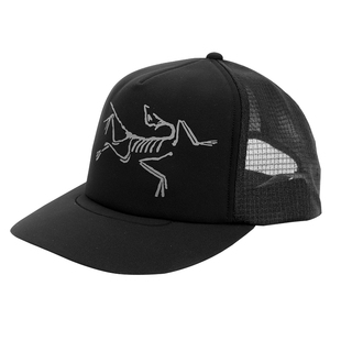 现货始祖鸟黑金遮阳棒球运动帽男女速干透气户外Logo Trucker Hat
