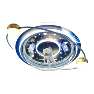 儿童房吸顶灯男孩卧室房间护眼灯现代简约创意太空宇航员新款灯具