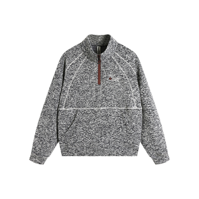 ATRY半拉链立领卫衣女款春秋潮牌运动休闲宽松套头花纱情侣装上衣