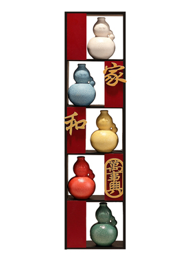 陶瓷葫芦装饰摆件高档轻奢旺宅