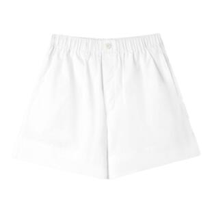 THESOONG/夏季薄款纯棉微皱松弛感运动休闲百搭a字版短裤女4638