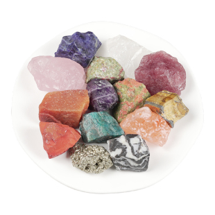 天然水晶原石矿物标本雨花石香薰扩香石头摆件鱼缸造景石头碎宝石