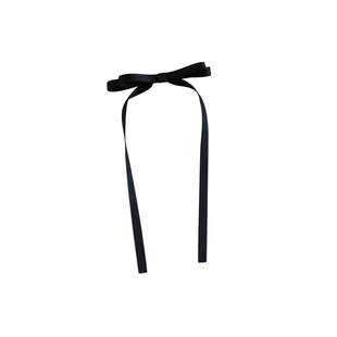 许我耀眼许妍同款~黑色丝带蝴蝶结发夹女后脑勺半扎发头饰鸭嘴夹