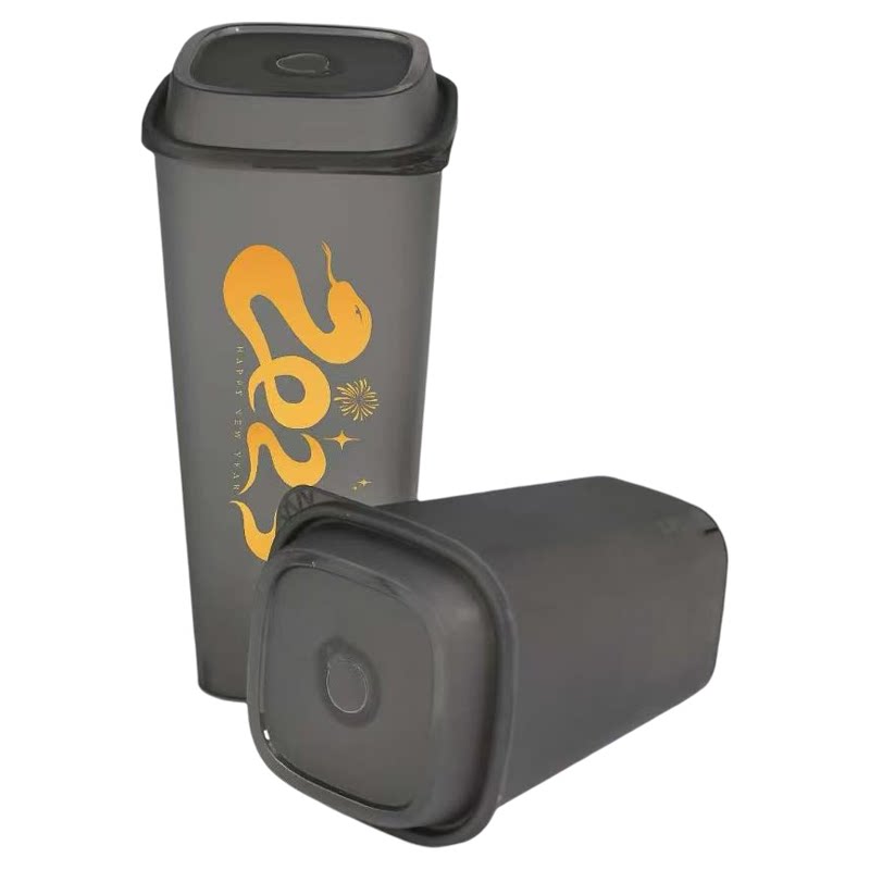 黑色磨砂650ml960ml方形注塑杯
