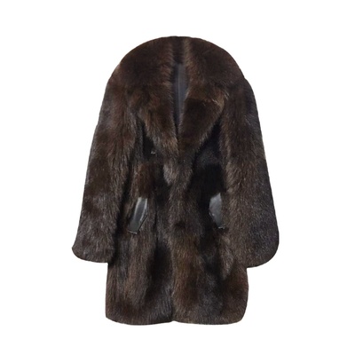 原生态进口貉子皮毛一体外套