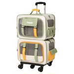 猫包外出便携猫咪背包两只多猫航空箱宠物拉杆箱狗狗大容量行李箱