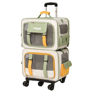 猫包外出便携猫咪背包两只多猫航空箱宠物拉杆箱狗狗大容量行李箱