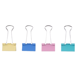 得力8555es基础金属票据夹彩色夹子办公用品长尾票夹资料燕尾小夹大号凤尾夹多个装