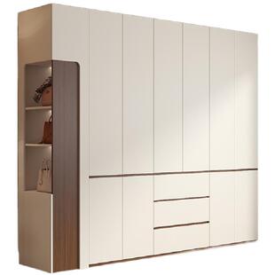 新款免拉手ENF级衣柜实木定制到顶分段式卧室家用现代简约大衣橱