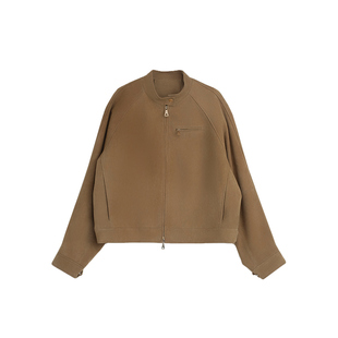 EDGII 2024AW新品进口皮衣巴恩风甜酷时髦真皮短款皮毛一体外套