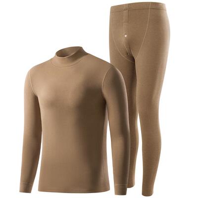 简云半高领男士保暖内衣套装