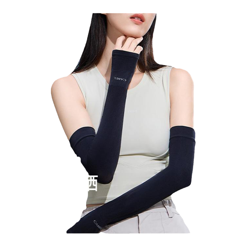骆驼夏季防晒袖套女防紫外线骑车防晒手套薄款冰丝护臂男骑行冰袖