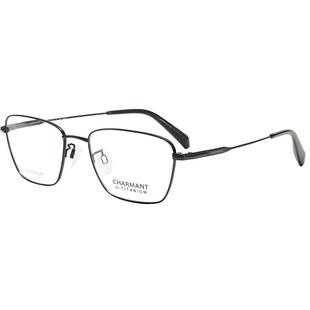 李乃文同款夏蒙眼镜优值钛男士商务方框眼镜架可配近视镜CH38523