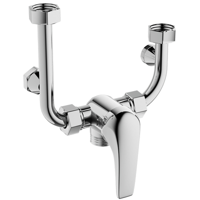 通用美的海尔电热水器混水阀卫生间淋浴冷热明装水龙头U型阀配件