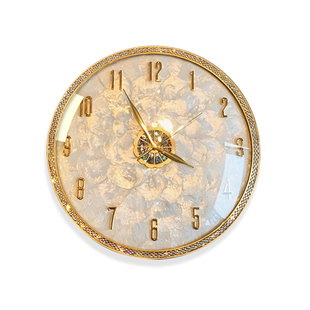 高档贝壳挂钟2025新款客厅高级感大气钟表高端挂表时钟轻奢挂墙钟