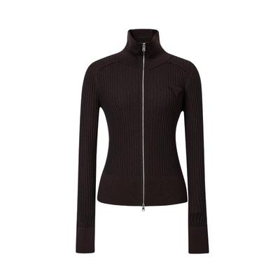 艾诺丝2025秋新款双拉链羊毛开衫