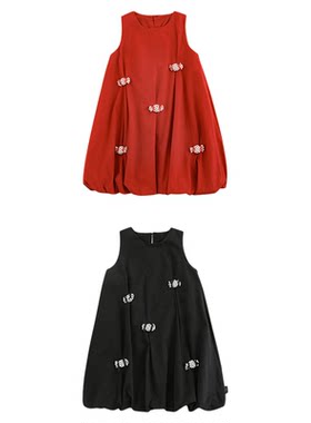 幼悠女童立体糖果背心裙2025夏季甜蜜可爱清凉透气无袖花苞连衣裙