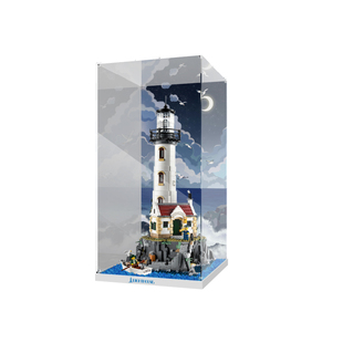 乐一百适用于乐高21335电动灯塔展示盒积木机动灯塔透明亚克力