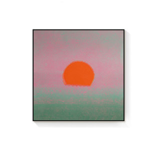 安迪沃霍尔日出日升挂画现代简约客厅大尺寸装饰画画芯打印可替换