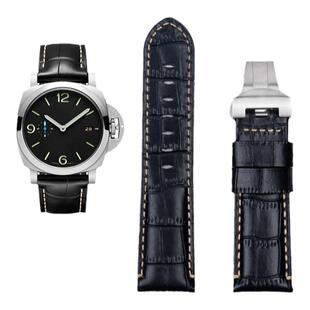 代用Panerai沛纳海手表带真皮PAM111 441复古疯马皮折叠扣24|26mm