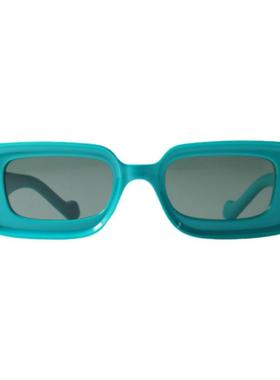 马卡龙色UV400长方形小众潮墨镜