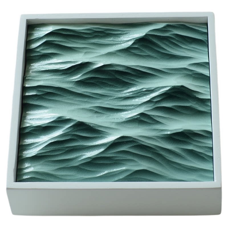 掌心海石膏海浪装饰画