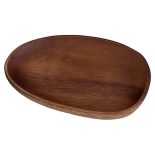 复古胡桃木收纳盘桌面香水化妆品首饰实木展示托盘玄关钥匙置物盘