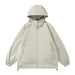 班尼路SK防风冲锋衣外套男士2026春夏新款登山户外连帽运动夹克YS