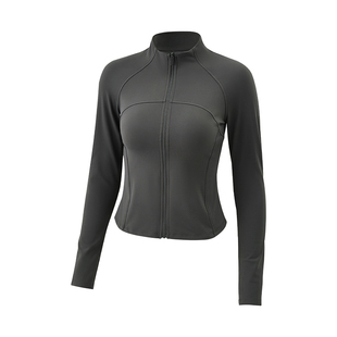 gigt极吉薄绒运动外套女秋冬新款立领保暖瑜伽服跑步户外健身上衣