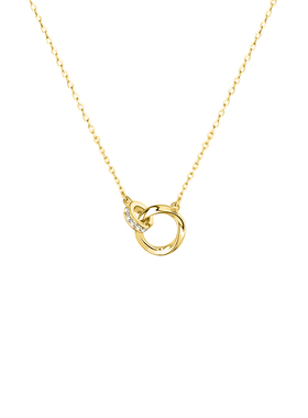 金色环环相扣项链女款新款