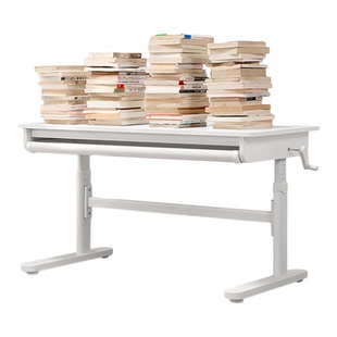 得力儿童学习桌书桌儿童写字桌可升降大白桌套装小学生课桌家用