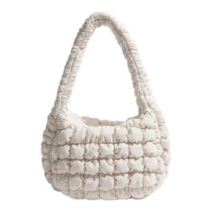 格调studio绗缝纹理指尖云朵包2025新款春季泡泡包褶皱单肩腋下包