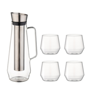 Glasslock玻璃凉水壶家用耐高温大容量过滤萃取壶水果咖啡泡茶壶