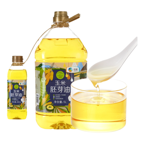 中粮初萃食用油玉米胚芽油5L+400ml桶非转基因压榨营养清香家用