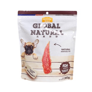 2包麦富迪北美原野720g狗零食鸡肉干鸡肉细丝皮卷硬条卷甘薯果香