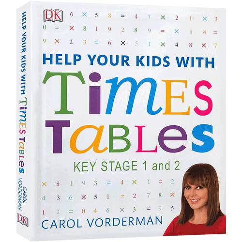 DK学乘法表 Help Your Kids With Times Tables 小学知识 DK 乘法表 趣味教学 Carol Vorderman 5~9岁 英文原版工具书