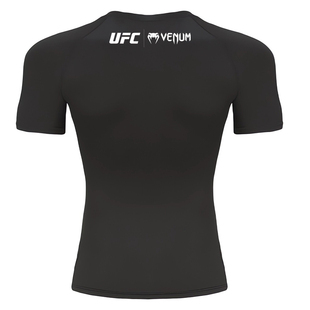 UFC训练服短袖速干防磨服男女通用运动健身专业同款黑色T恤